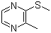 结构式 CAS# 2882-20-4, 2-甲基-3-(甲硫基)吡嗪; 2-甲硫基-3-甲基吡嗪