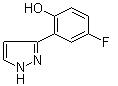 4-氟-2-(1H-吡唑-3-基)苯酚分子结构 (CAS 288401-64-9)