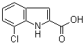 7-氯-1H-吲哚-2-羧酸分子结构 (CAS 28899-75-4)