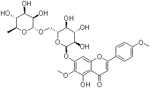结构式 CAS# 28978-02-1, 大蓟苷