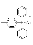 结构式 CAS# 28978-10-1, [三(4-甲基苯基)膦]氯化金