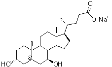 Sodium ursodesoxycholate molecular structure (CAS 2898-95-5)
