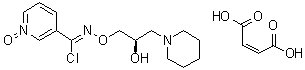 N-[(2R)-2-Hydroxy-3-(1-piperidinyl)propoxy]-3-pyridinecarboximidoyl chloride 1-oxide (2Z)-2-butenedioate (1:1) molecular structure (CAS 289893-26-1)