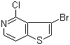 结构式 CAS# 29064-82-2, 3-溴-4-氯噻吩并[3,2-c]吡啶