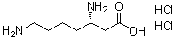(3S)-3,7-二氨基庚酸二盐酸盐分子结构 (CAS 290835-83-5)