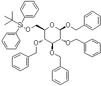 Phenylmethyl 6-O-[(1,1-dimethylethyl)diphenylsilyl]-2,3,4-tris-O-(phenylmethyl)-beta-D-glucopyranoside molecular structure (CAS 291527-97-4)