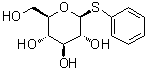 Phenyl-1-thio-beta-D-glucopyranoside molecular structure (CAS 2936-70-1)