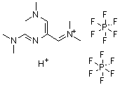 N-[3-(Dimethylamino)-2-[[(dimethylamino)methylene]amino]-2-propenylidene]-N-methylmethanaminium hexafluorophosphate(1-) mono[hexafluorophosphate(1-)] molecular structure (CAS 295316-07-3)