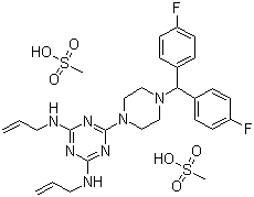 Almitrine dimesylate molecular structure (CAS 29608-49-9)