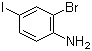 2-溴-4-碘苯胺分子结构 (CAS 29632-73-3)
