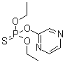 structure of CAS# 297-97-2, Thionazine;CL 18133; Cynem; Cynophos; EN 18133; ENT 25,580; Experimental nematocide 18,133; Nemafos; Nemafos 10 G; Nemaphos; Nematocide GR; O,O-Diethyl O-2-pyrazinyl phosphorothioate