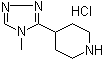 4-(4-Methyl-4H-1,2,4-triazol-3-yl)piperidine hydrochloride molecular structure (CAS 297171-80-3)