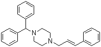 结构式 CAS# 298-57-7, 桂利嗪; 脑益嗪; 肉桂苯哌嗪; 1-二苯甲基-4-(3-苯基-2-丙烯基)哌嗪