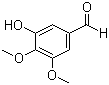 structure of CAS# 29865-90-5, 3,4-Dimethoxy-5-hydroxybenzaldehyde;5-Hydroxyveratraldehyde