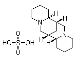 Sparteine sulfate molecular structure (CAS 299-39-8)