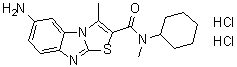 6-Amino-N-cyclohexyl-N,3-dimethylthiazolo[3,2-a]benzimidazole-2-carboxamide dihydrochloride molecular structure (CAS 299901-50-1)