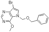 7-Bromo-4-methoxy-5-[(phenylmethoxy)methyl]-5H-pyrrolo[3,2-d]pyrimidine molecular structure (CAS 299916-62-4)