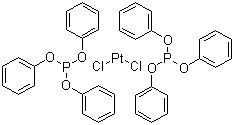 二(亚磷酸三苯酯)二氯化铂(II)分子结构 (CAS 30053-58-8)