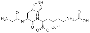 结构式 CAS# 300801-03-0, (1Z,2S)-2-[(氨基乙酰基)次氮基]-N-[(1S)-5-氨基-1-羧基戊基]-3-(1H-咪唑-5-基)丙烷亚氨酸酯乙酸(1:1:1)铜(2+)