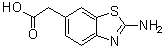 structure of CAS# 30132-15-1, 2-Amino-6-benzothiazoleacetic acid;(2-Amino-1,3-benzothiazol-6-yl)acetic acid; 2-Amino-6-(carboxymethyl)benzothiazole