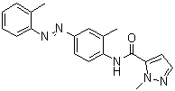 1-Methyl-N-[2-methyl-4-[(2-methylphenyl)azo]phenyl]-1H-pyrazole-5-carboxamide molecular structure (CAS 301326-22-7)