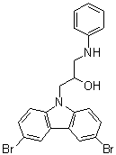 3,6-二溴-alpha-[(苯基氨基)甲基]-9H-咔唑-9-乙醇分子结构 (CAS 301353-96-8)