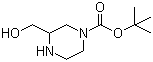 1-Boc-3-hydroxymethylpiperazine molecular structure (CAS 301673-16-5)