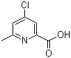 4-Chloro-6-methylpyridine-2-carboxylic acid molecular structure (CAS 30235-19-9)
