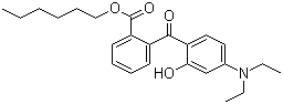 结构式 CAS# 302776-68-7, 二乙氨基羟苯甲酰基苯甲酸己酯; 2-[4-(二乙基氨基)-2-羟基苯甲酰基]苯甲酸己酯