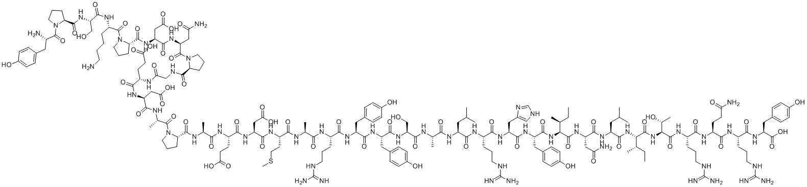 structure of CAS# 303052-45-1, Neuropeptide Y(29-64);Tyr-Pro-Ser-Lys-Pro-Asp-Asn-Pro-Gly-Glu-Asp-Ala-Pro-Ala-Glu-Asp-Met-Ala-Arg-Tyr-Tyr-Ser-Ala-Leu-Arg-His-Tyr-Ile-Asn-Leu-Ile-Thr-Arg-Gln-Arg-Tyr