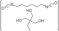 1,6-Hexamethylene diisocyanate-trimethylolpropane copolymer molecular structure (CAS 30322-28-2)