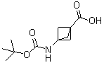 3-(叔丁氧羰基氨基)双环[1.1.1]戊烷-1-羧酸分子结构 (CAS 303752-38-7)