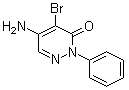 structure of CAS# 3042-84-0, Brompyrazon;1-Phenyl-4-amino-5-bromo-6-pyridazinone; 1-Phenyl-4-amino-5-bromo-6-pyridazone; 4-Amino-5-bromo-1-phenyl-6-pyridazinone; 5-Amino-4-bromo-2-phenyl-3(2H)-pyridazinone; 5-Amino-4-bromo-2-phenyl-3-pyridazone; 5-Amino-4-bromo-2-phenylpyridazin-3-one