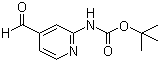 N-(4-甲酰基-2-吡啶基)氨基甲酸叔丁酯分子结构 (CAS 304873-65-2)