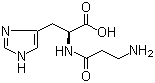 结构式 CAS# 305-84-0, L-肌肽; N-beta-丙氨酰-L-组氨酸
