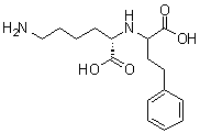 alpha-[[(1S)-5-Amino-1-carboxypentyl]amino]-benzenebutanoic acid molecular structure (CAS 305332-61-0)