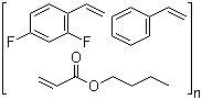 2,5-Difluorostyrene-styrene-butyl acrylate copolymer molecular structure (CAS 305371-97-5)
