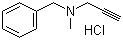 structure of CAS# 306-07-0, Pargyline hydrochloride;Methylbenzylpropynylamine hydrochloride; N-Benzyl-N-methyl-2-propynylamine hydrochloride; N-Methyl-N-(2-propynyl)benzylamine hydrochloride; NSC 43798