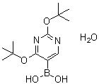 [2,4-Bis(1,1-dimethylethoxy)-5-pyrimidinyl]boronic acid monohydrate molecular structure (CAS 306935-93-3)