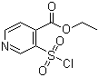 Ethyl 3-(chlorosulfonyl)isonicotinate molecular structure (CAS 306936-12-9)