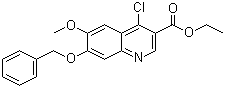 4-氯-6-甲氧基-7-苄氧基喹啉-3-甲酸乙酯分子结构 (CAS 307353-90-8)
