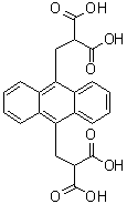 alpha9,alpha10-Dicarboxy-9,10-anthracenedipropanoic acid molecular structure (CAS 307554-62-7)