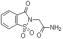 3-Oxo-1,2-benzisothiazoline-2-acetamide 1,1-dioxide molecular structure (CAS 30763-03-2)