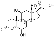 结构式 CAS# 3078-34-0, 6-羟基皮质醇