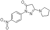 结构式 CAS# 30818-17-8, 1-(4-硝基苯基)-3-(1-吡咯烷基)-5-吡唑酮