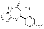structure of CAS# 30825-34-4, trans-2,3-Dihydro-3-hydroxy-2-(4-methoxyphenyl)-1,5-benzothiazepin-4(5H)-one