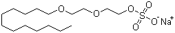 Sodium 2-(2-dodecyloxyethoxy)ethyl sulphate molecular structure (CAS 3088-31-1)