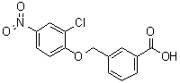 结构式 CAS# 30880-72-9, 3-[(2-氯-4-硝基苯氧基)甲基]苯甲酸