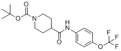 叔-丁基4-{[4-(三氟甲氧基)苯基]氨基甲酰}哌啶-1-羧酸酯分子结构 (CAS 308830-70-8)
