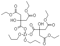 Zirconium bis(diethyl citrato)dipropoxide molecular structure (CAS 308847-92-9)